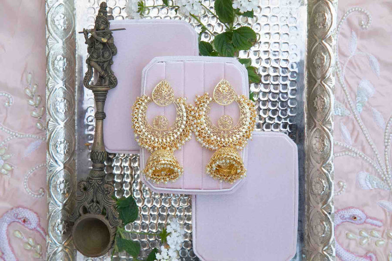 Kali gold-plated pearl earrings - Romikas