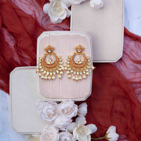 Red gold-plated earrings - Romikas