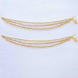 Richa Payal anklet: pearls, gold-plated - Romikas