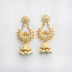Saira Jhumka crystal earrings - Romikas