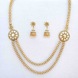 White Aruna necklace set - Romikas