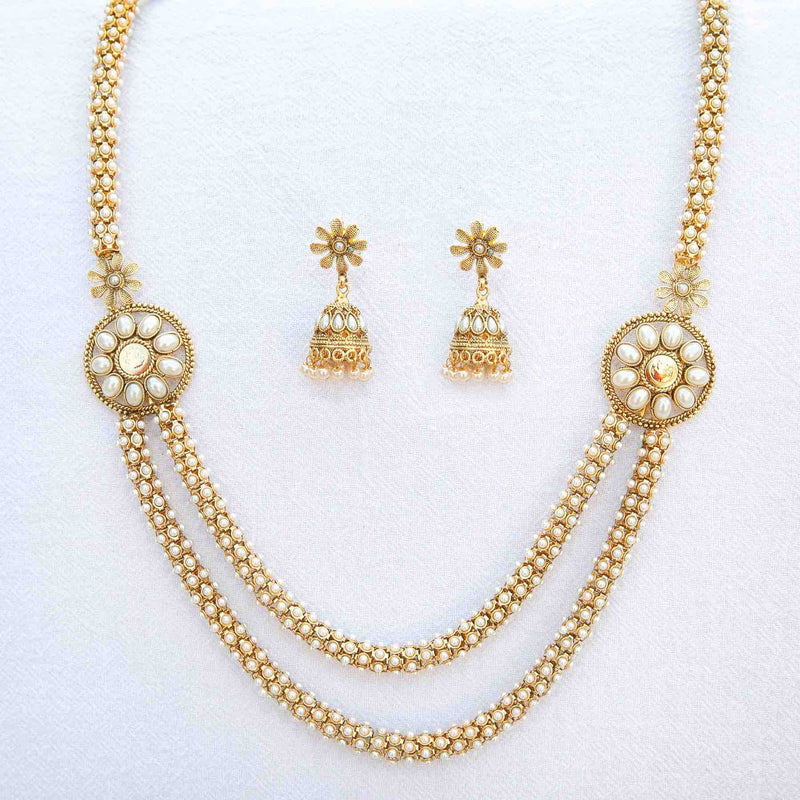 White Aruna necklace set - Romikas